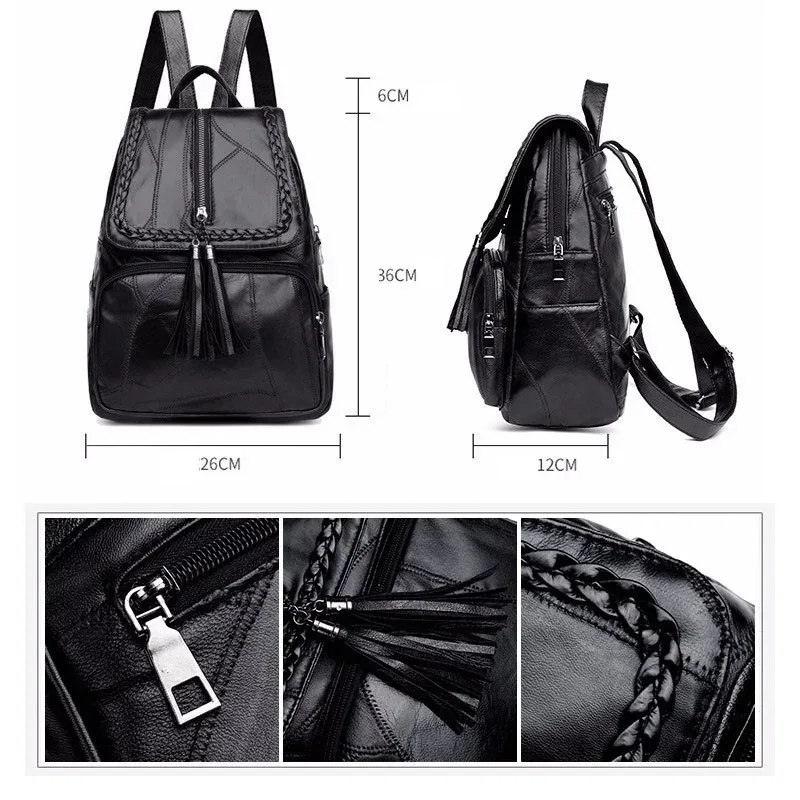 mini sac à dos pour hommes, petit sac d'école à bandoulière noir pour hommes, toile de styliste, étanche, sport, voyage