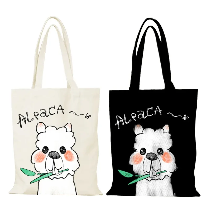 sac pour femmes mignon dessin animé dame sacs toile sac fourre-tout sacs à main eco shopper shopping plage tissu sac à main épaule le pliant nouveau