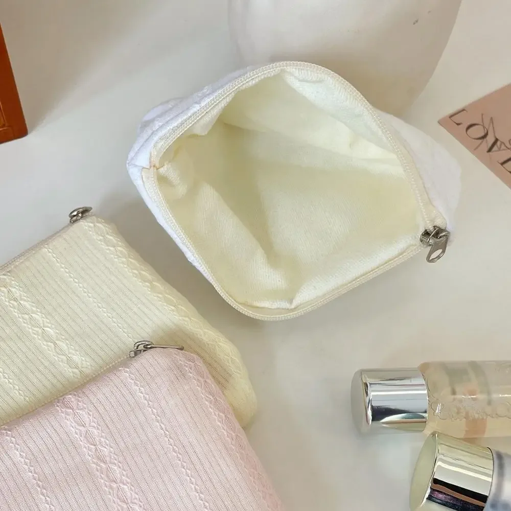 mini sac de maquillage à rayures, sac de rangement pour soins de la peau, pochette de rangement pour rouge à lèvres mignon, porte-monnaie, sac à cosmétiques de voyage, nouvelle collection