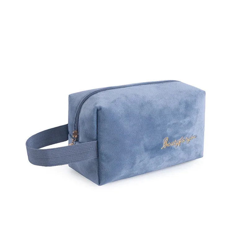 sac de rangement de maquillage en velours doux pour femme, trousse de toilette pour coussinets, trousse de maquillage de voyage gt, trousse de beauté pour évaluateurs