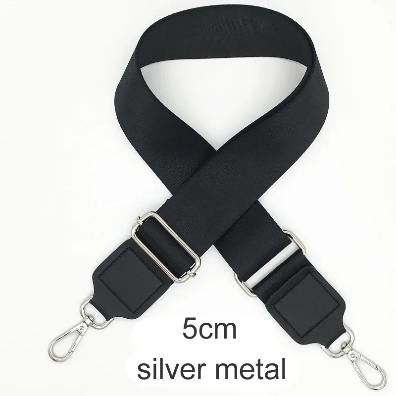 sangles de sac de couleur noire pour femmes, sacoches à bandoulière, ceinture large réglable, accessoires de pièces de sac à bandoulière