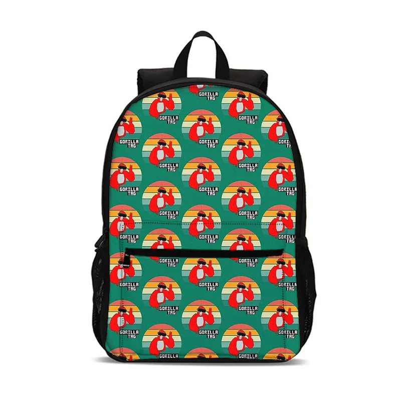 gorilla tag enfants mochila 47 cm/18.5 pouces grande capacité sac à dos gorilla tag fournitures scolaires sac d'école pour garçons filles meilleur cadeau