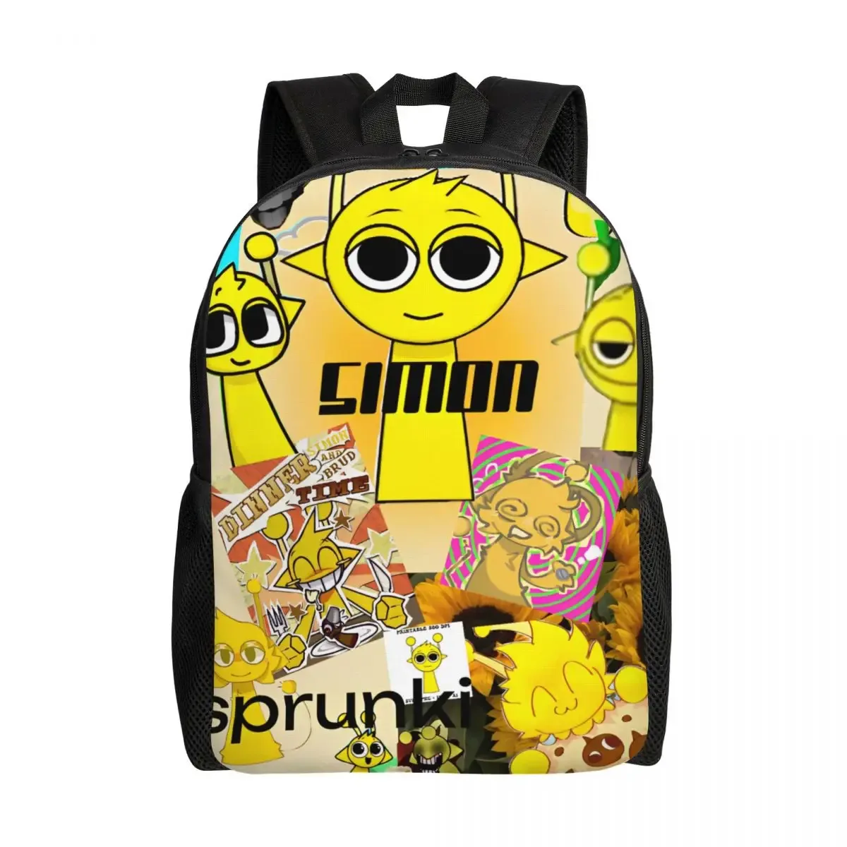 sprunki jevin drôle sac à dos décontracté léger lycée randonnée voyage sac à dos pour hommes femmes ordinateur portable sac à bandoulière