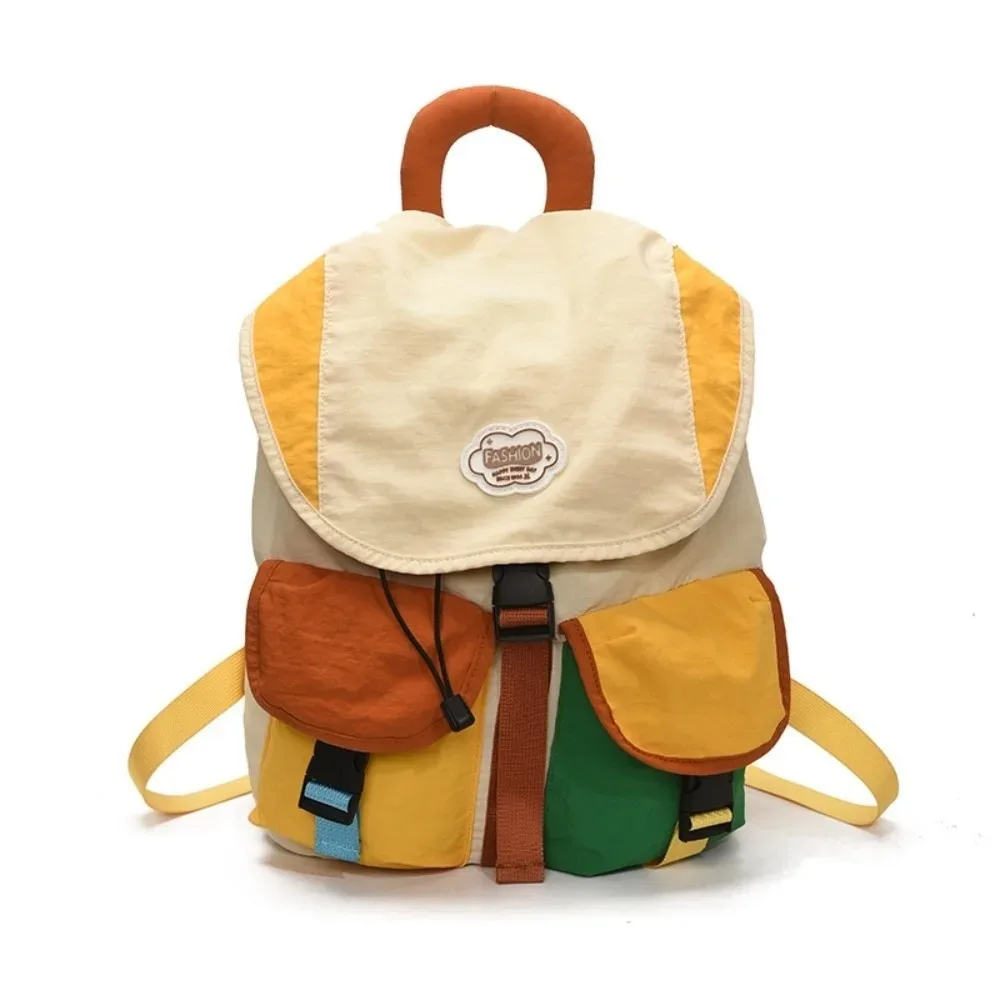 sacs assortis parent-enfant 2 tailles, style coréen, multi-poches, sac à dos à cordon de serrage grande capacité en nylon pour étudiants