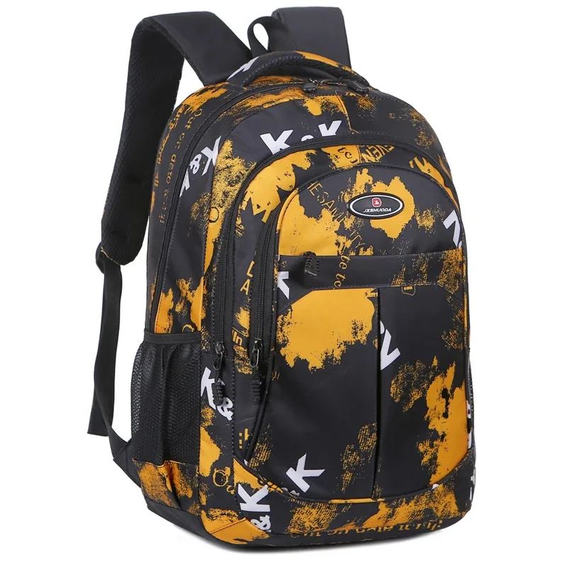sac à dos de grande capacité pour hommes, sac de voyage en tissu nylon léger, sac d'école, sac à dos pour ordinateur portable décontracté à la mode pour hommes
