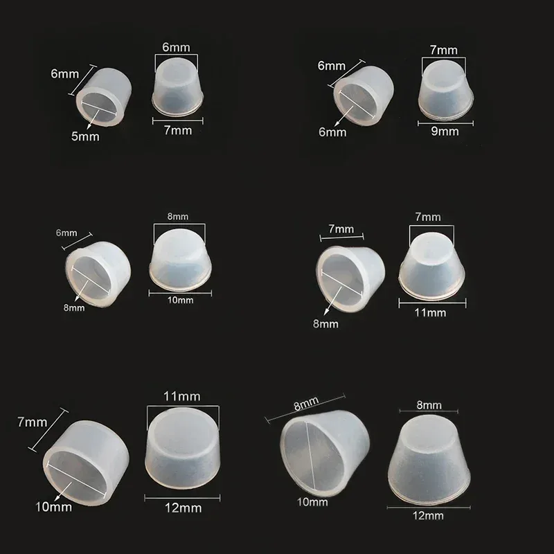 20 pièces/50 pièces sac en cuir sac à main rivet inférieur transparent silicone housse de protection sac de messager serrure rainure résistante à l'usure