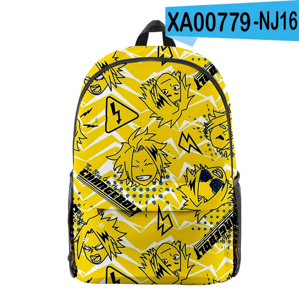 luxe populaire denki kaminari élève bookbag cahier sacs à dos impression 3d oxford imperméable garçons/filles voyage sacs à dos