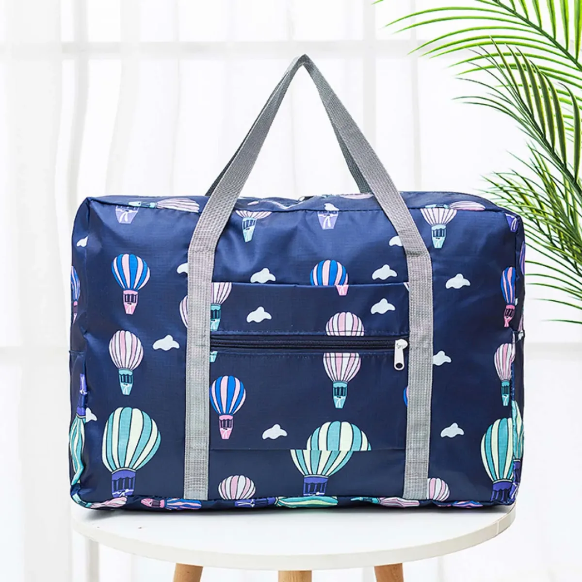 sac de voyage pliable et étanche, imprimé floral, bagage à main pour week-end, sac de nuit pour femmes et hommes, rangement sous le siège