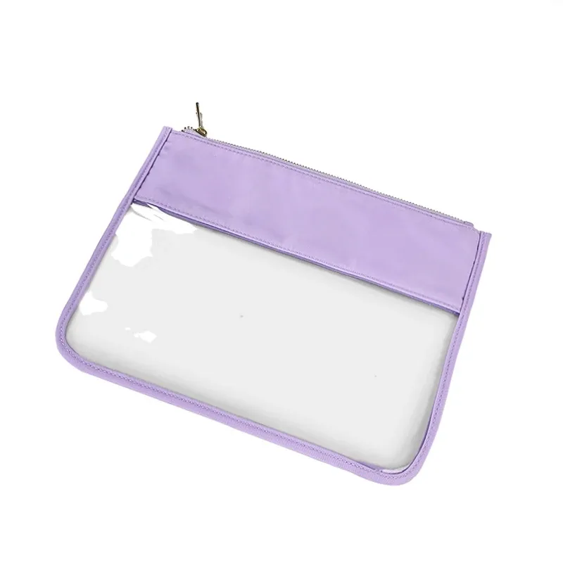 pochette classique en pvc transparent, sac de voyage transparent étanche pour cosmétiques, rouges à lèvres, brosse, sac à main en plastique avec fermeture éclair, organisateur de maquillage de toilette