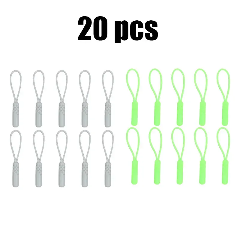 10/20 pièces tiroir de fermeture éclair, embout de remplacement pour cordon, clip de fixation pour boucle cassée, languette de fermeture éclair pour sac de voyage, valise, tente, sac à dos