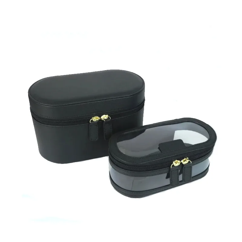 trousse de maquillage multifonctionnelle portable de voyage, sac à cosmétiques transparent de grande capacité avec petit sac