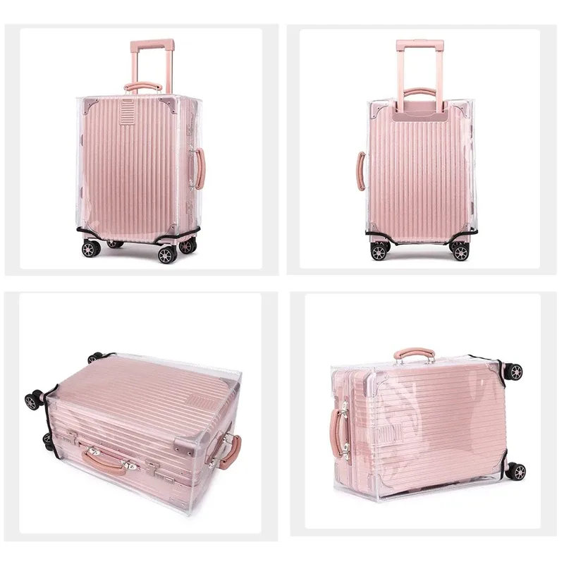 housse de protection pour bagages entièrement transparente, étanche à la poussière, durable, accessoires de voyage, étui en pvc, nouvelle collection