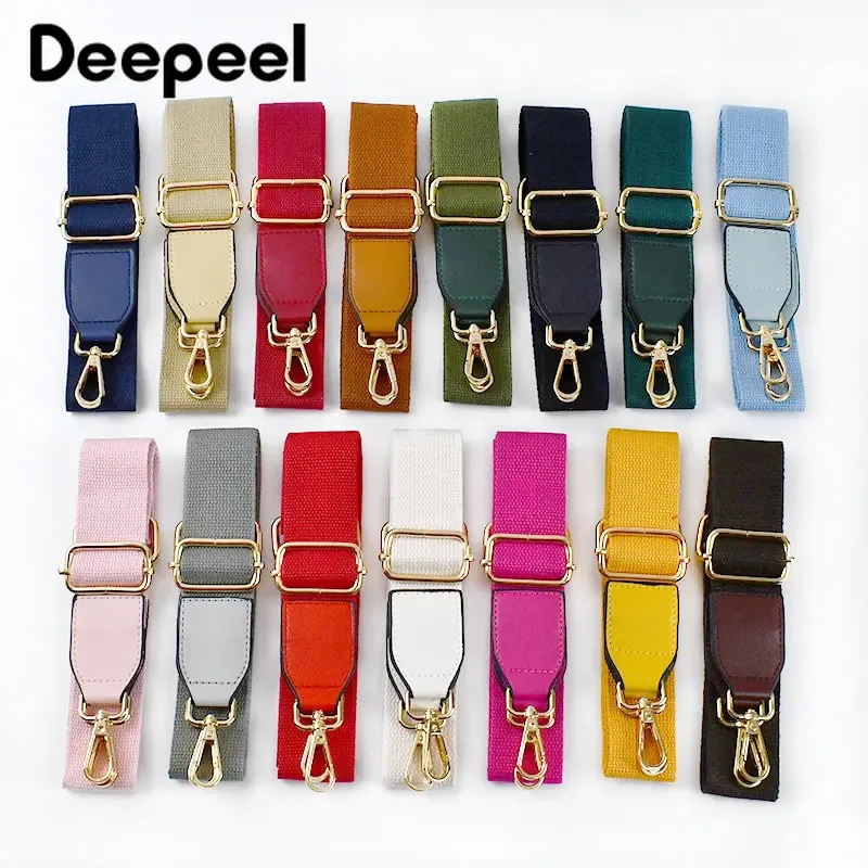 Deepeel 3.8cm toile coton sac bandoulière 80-130cm ajuster sangle sac à main bandoulière remplacement sacs sangles accessoire