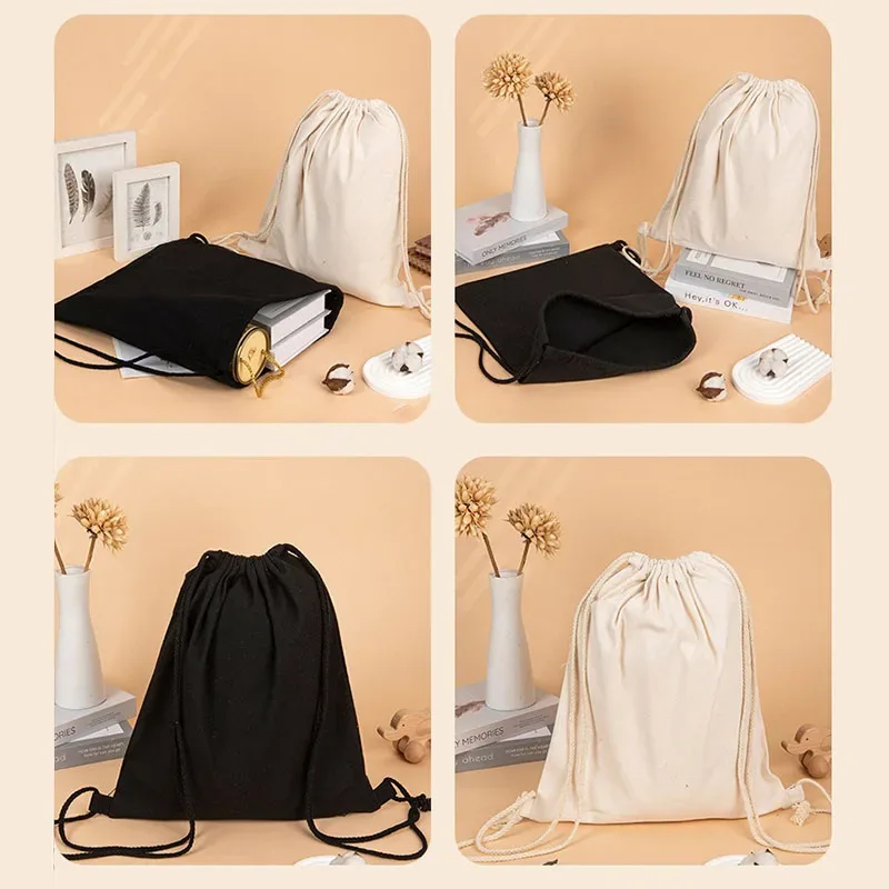 nouveau sac fourre-tout en toile avec cordon de serrage, pochette en tissu anti-douleur, cordon de serrage lsd05