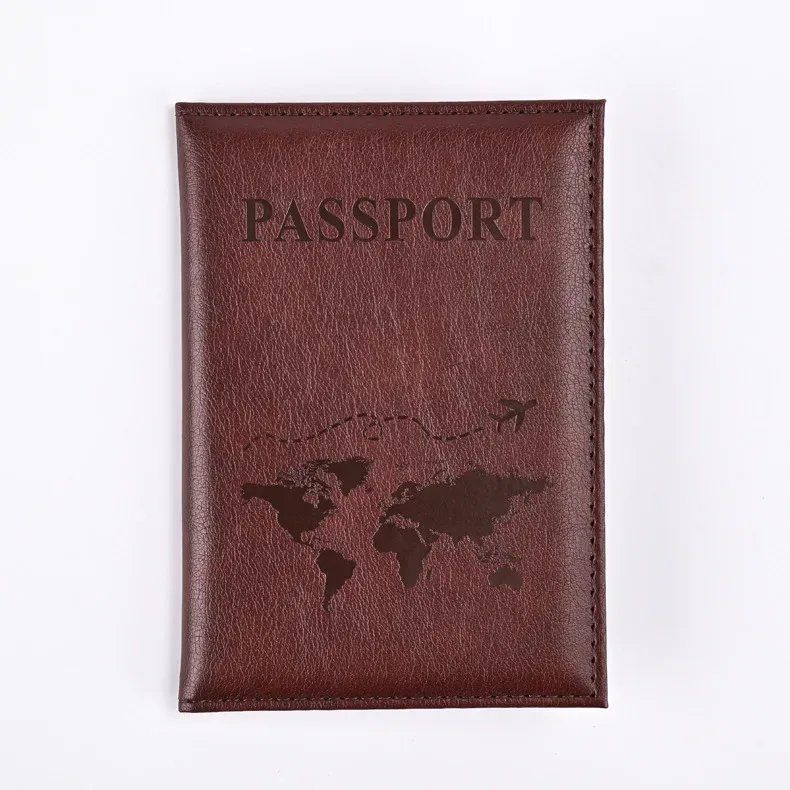 étui de passeport en cuir pu pour hommes et femmes, décoloration solide, billet de voyage, housse de protection, porte-carte d'identité, nouveau