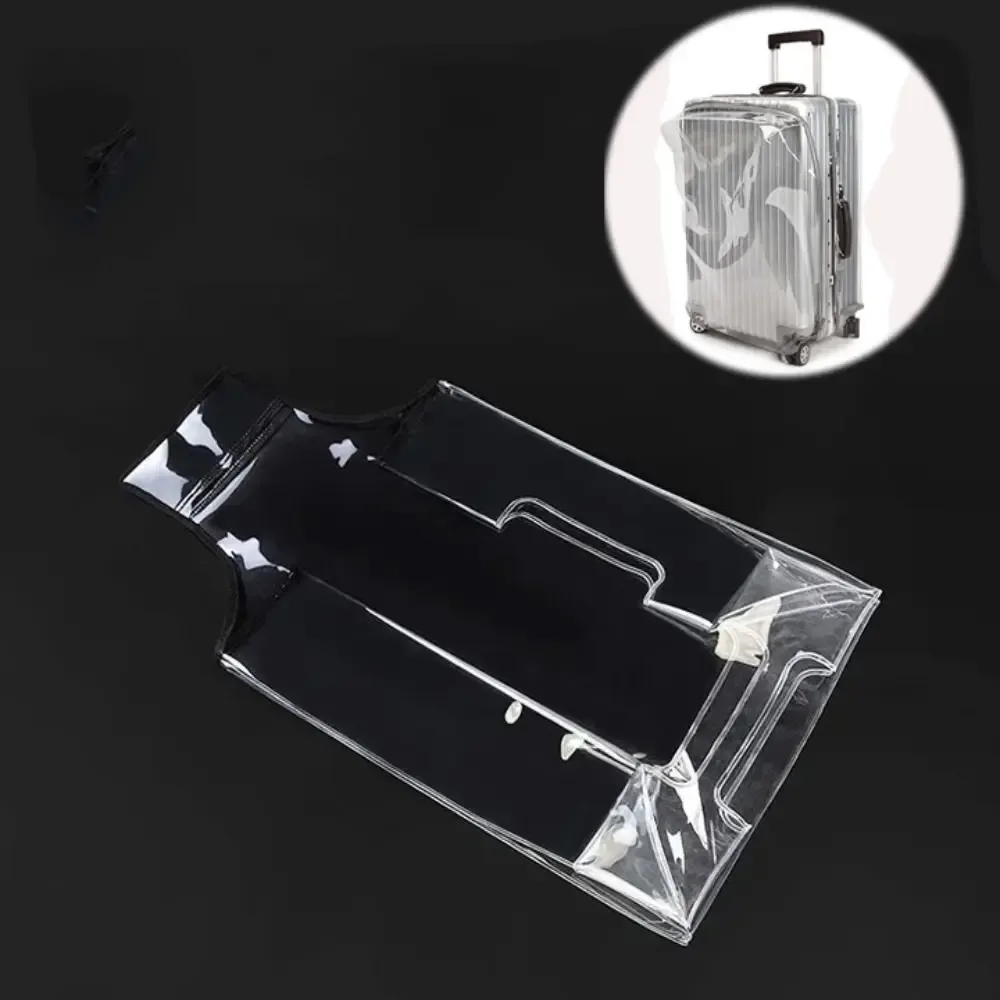 housse de valise transparente en pvc, sans démontage requis, imperméable, anti-poussière, accessoires de voyage, résistante à l'usure