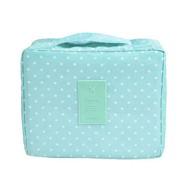 trousse de maquillage de voyage portable pour filles, étanche, multi-compartiments, multifonctionnelle, organisateur de toilette pour femmes