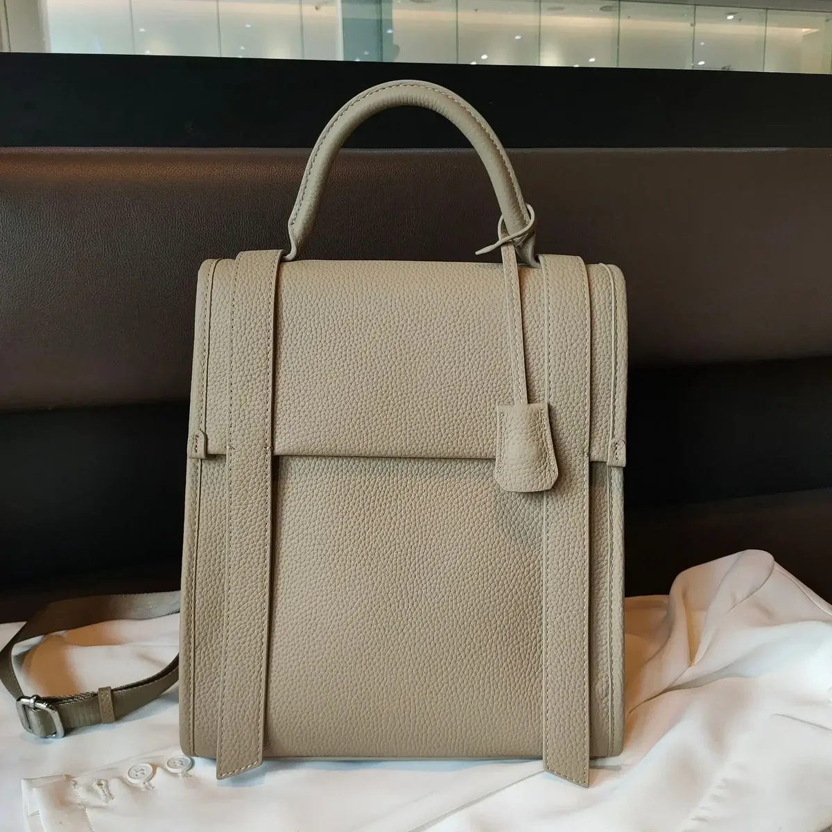 sac à dos en cuir de vache pour femme, grande capacité, style coréen simple, hit-color, full mars, sac double initié pour femme, qualité supérieure, nouveau