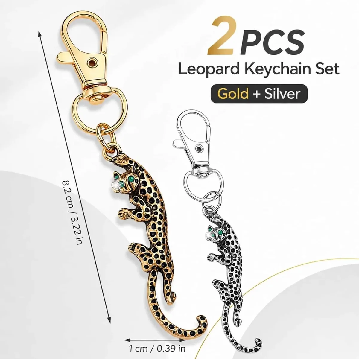 porte-clés panthère en métal cool pour hommes, breloque de sac léopard, pendentif animal creux, anneau de clés robuste, accessoires de luxe pour sac à dos