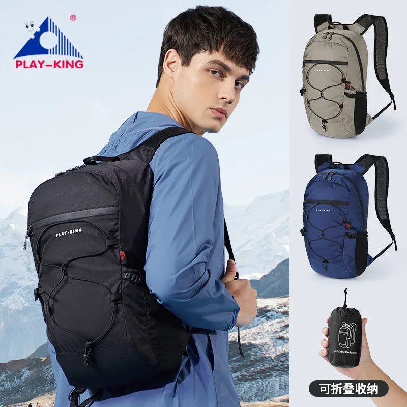 sac à dos pliant portable ultra-léger pour femmes, sac à dos de randonnée en plein air imperméable de grande capacité pour hommes