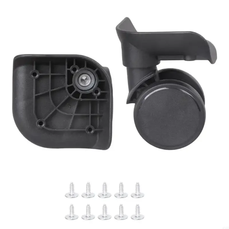 double roue remplacement plastique noir gris accessoire valise voyage affaires rechange facile installation silencieux stabilité surfaces iregulieres