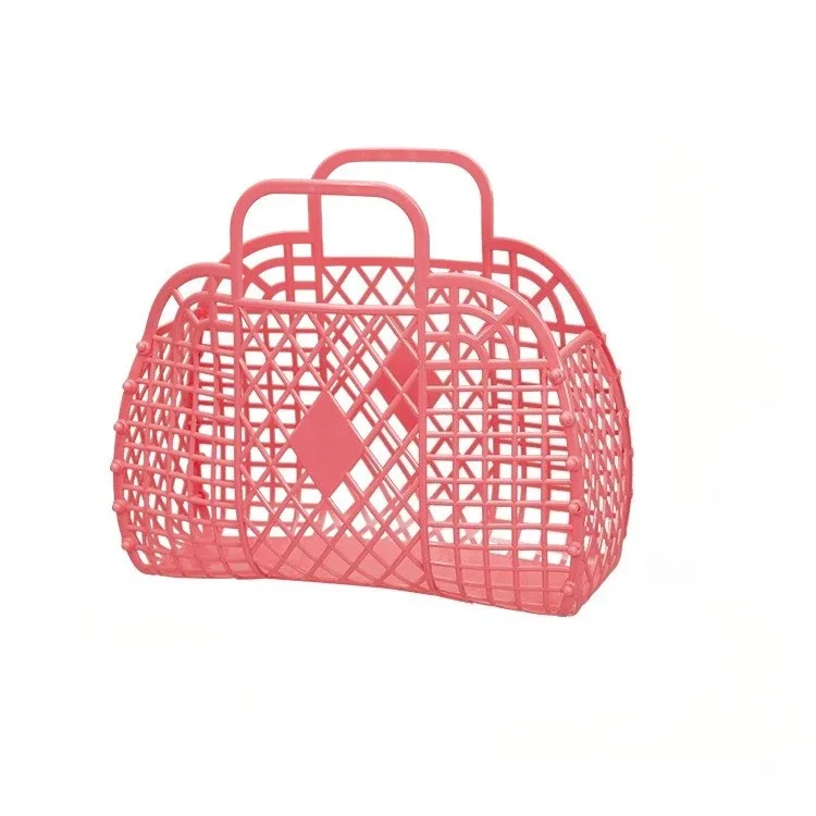panier de douche amovible en plastique, sac de rangement creux pour salle de bain, panier de rangement pour la maison, sac de plage d'été