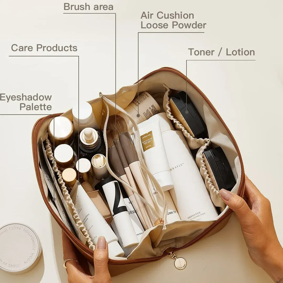 Sac de cosmétiques tendance et très vendu, grande capacité, sac de rangement de cosmétiques portable pour femmes, sac de voyage portable, imperméable, grand format