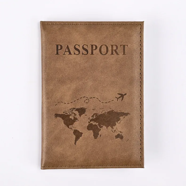 porte-passeport en cuir pu pour hommes et femmes, étui pour cartes de crédit, portefeuille de couverture, accessoires de voyage, sac à main