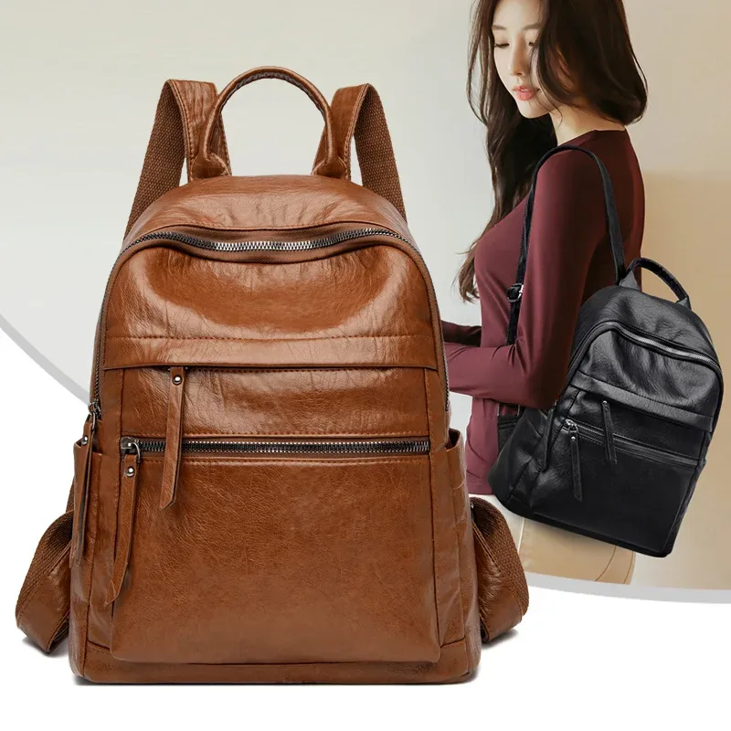 nouveauté sac à dos en cuir pu sac à dos sac à main pour femmes multi-fonctionnel élégant sac à dos pour dames sacs à dos de voyage décontractés