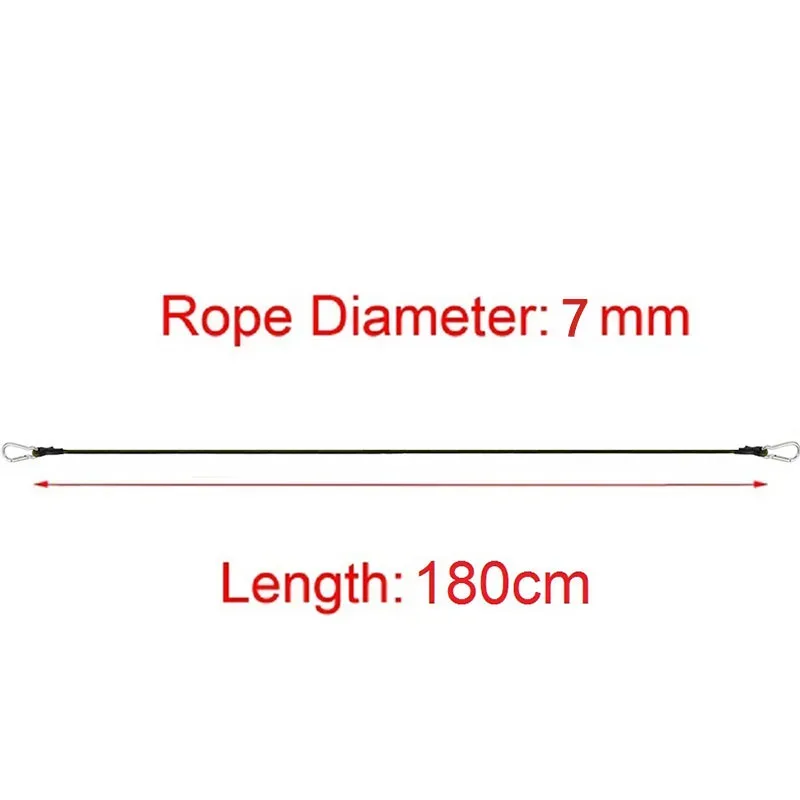 corde élastique robuste et durable pour l'extérieur, 30cm-210cm, sangle de chargement de 7mm d'épaisseur, fixation de sangle de bagage