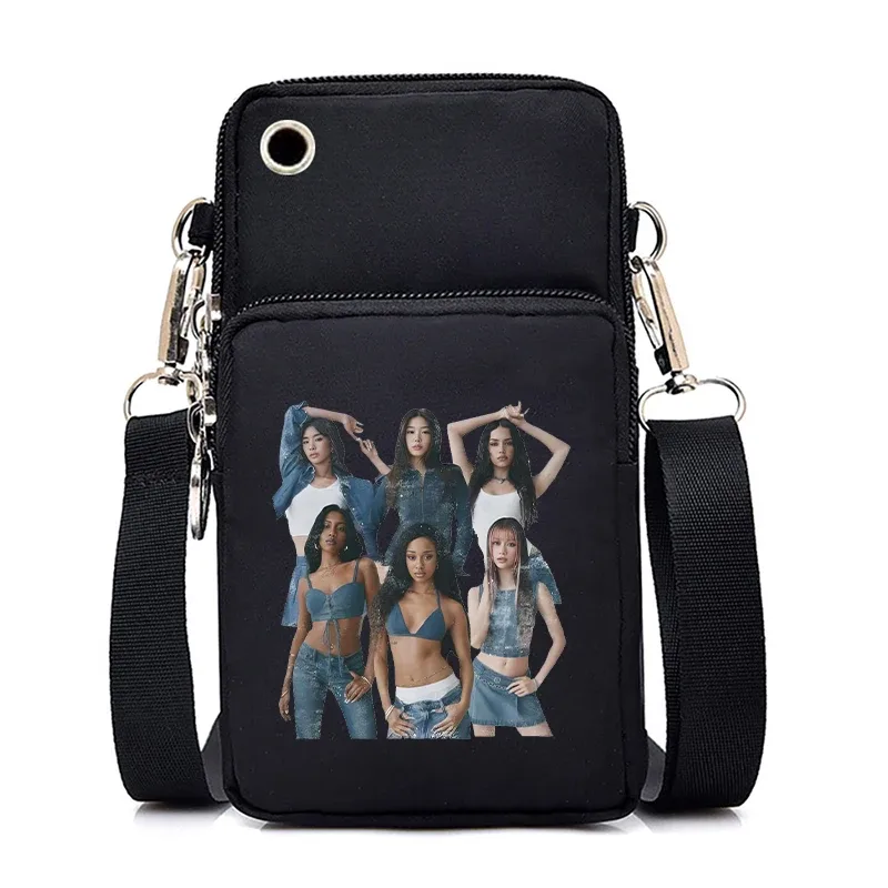 sacs à bandoulière vintage katseye hip hop pour femmes et hommes, mini sacs pour téléphone portable katseye pour filles et garçons, nouveaux sacs à main, sacs bandoulière, cadeaux