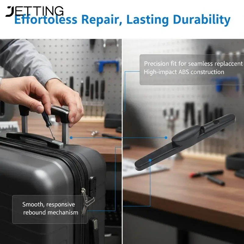 poignée remplacement plastique noir boutons fixation usage voyage maintenance valise rechange accessoire travail pratique