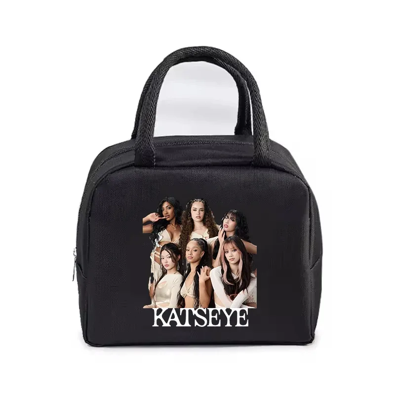 sac fourre-tout imprimé kpop katseye, boîte à lunch thermique, sac de rangement pour hommes, femmes, bureau, étudiants, sacs isothermes pour bento, sac à lunch pour enfants, cadeaux