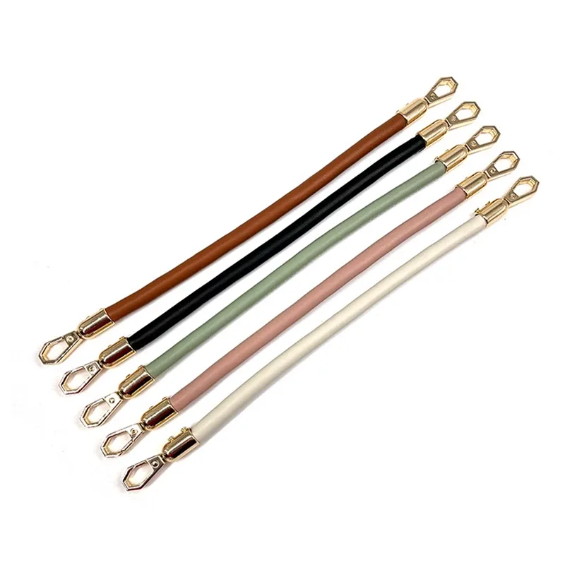 sangle de sac à bandoulière tressée en cuir pu de 30cm, poignées courtes, poignée de remplacement diy pour sac à main, accessoires de ceinture, 1/2 pièces