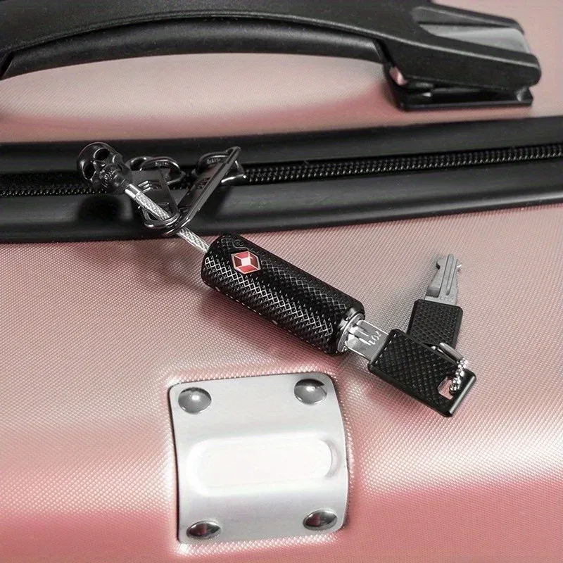 cadenas serrure tsa métal noir blanc contrôle sécurité antivol compact usage voyage valise sac dos rangement