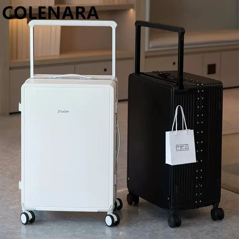 valise de cabine colenara avec compartiment large et roulettes universelles, 20 pouces, robuste, avec serrure à combinaison, pour homme et femme