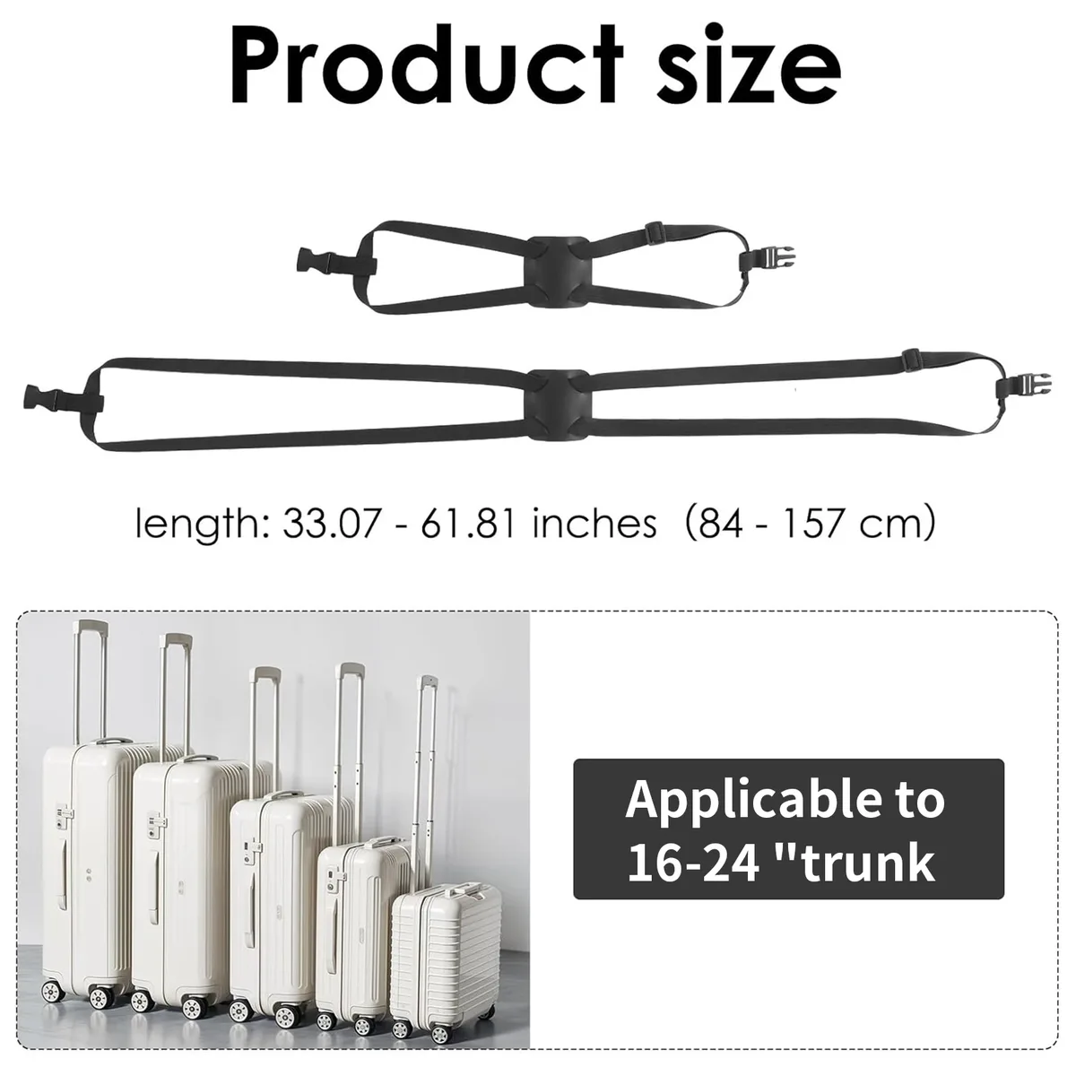 sangle de renforcement pour bagages, sangle élastique pour valise, accessoires de voyage pour l’extérieur.