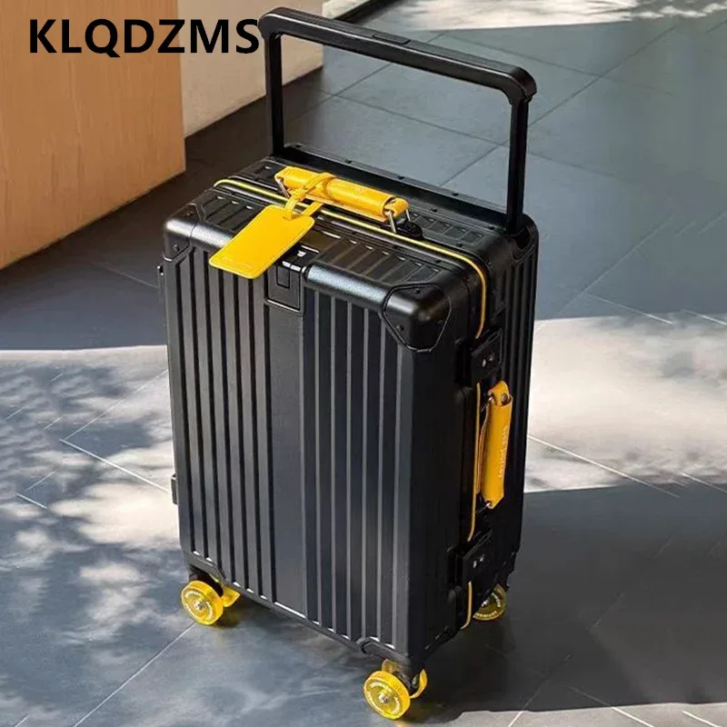 klqdzms bagage de voyage 24 "26" 28 "30 pouces boîtier de chariot de grande capacité pour femmes 20 "abs + étui d'embarquement pour pc valise de cabine pour hommes