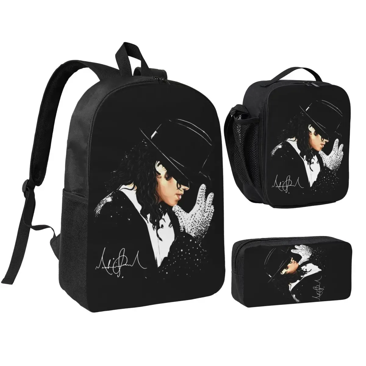 sac à dos 3 pièces/ensemble 261 mj dangerous tour pour étudiant, sac à bandoulière, sac à déjeuner, trousse à crayons