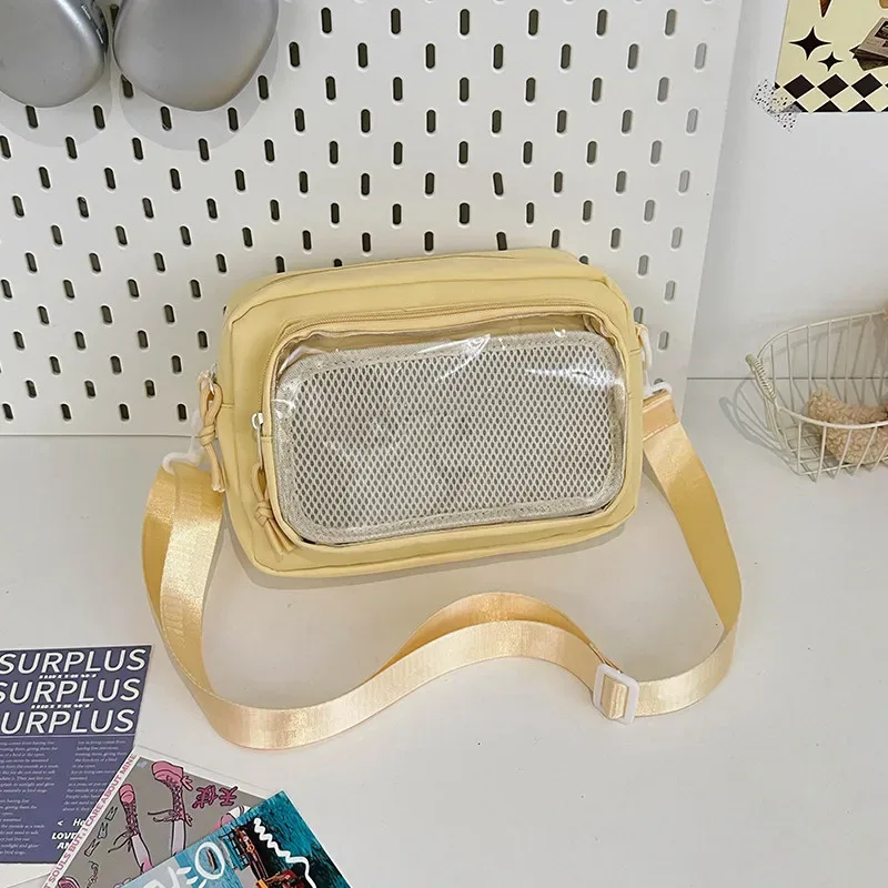nouveau sac ita mini y2k style anime, sac bandoulière portable pour extérieur, petit sac à bandoulière transparent mignon pour fille, sac de présentation de bandes dessinées diy pour otaku