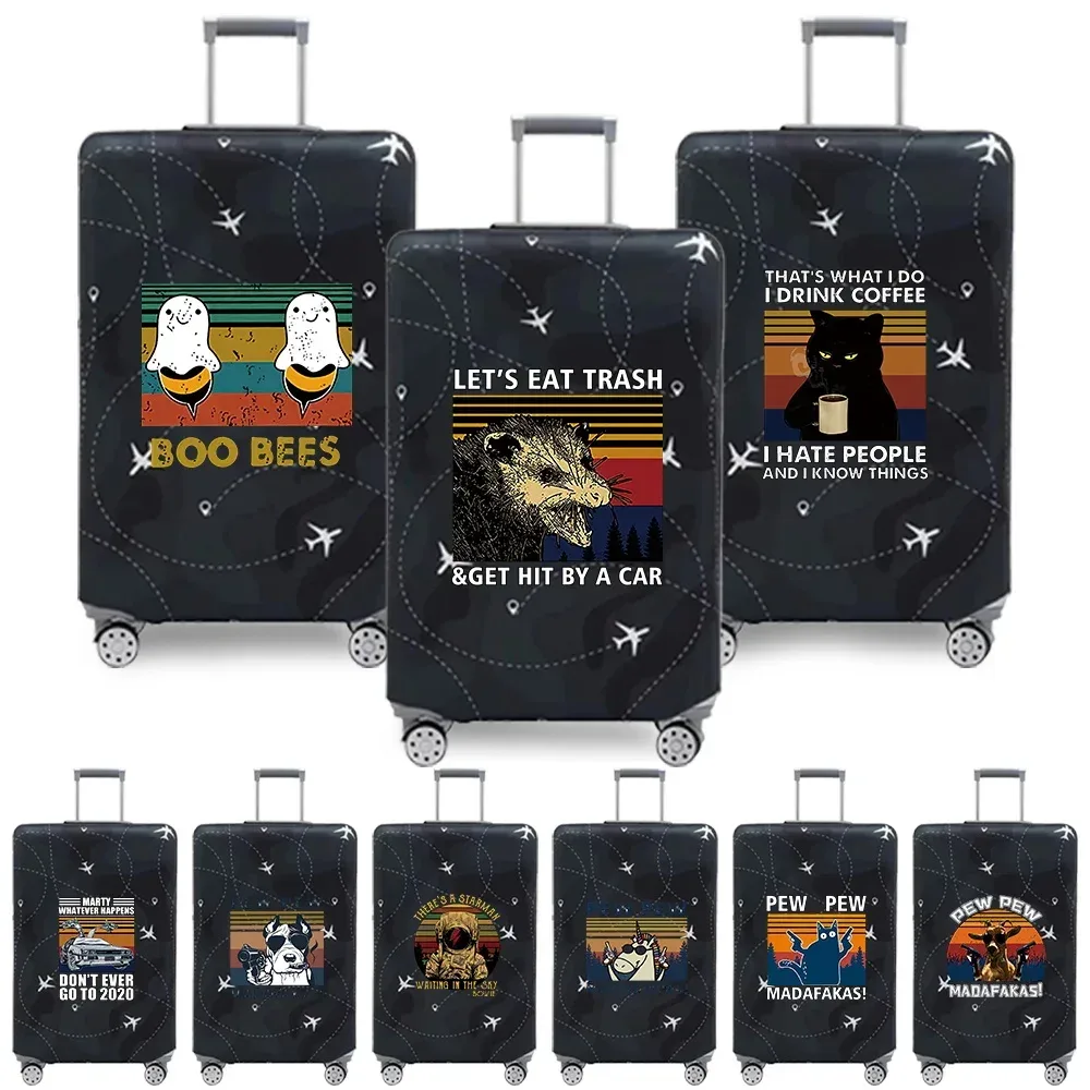 juste de protection en tissu pour bagages, housse anti-poussière, valise anti-rayures imbibée pour sac de 18 à 32 pouces, motif pew, accessoires de voyage