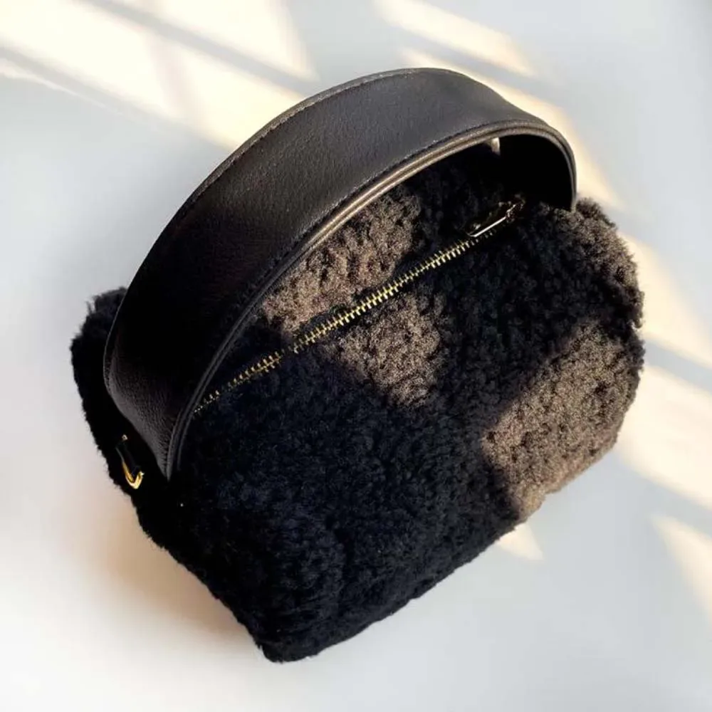 mode fourrure laine d'agneau sacs à main rabat femme conception doux en peluche filles chaîne messager sac à bandoulière bandoulière dames sac à main sacs à main