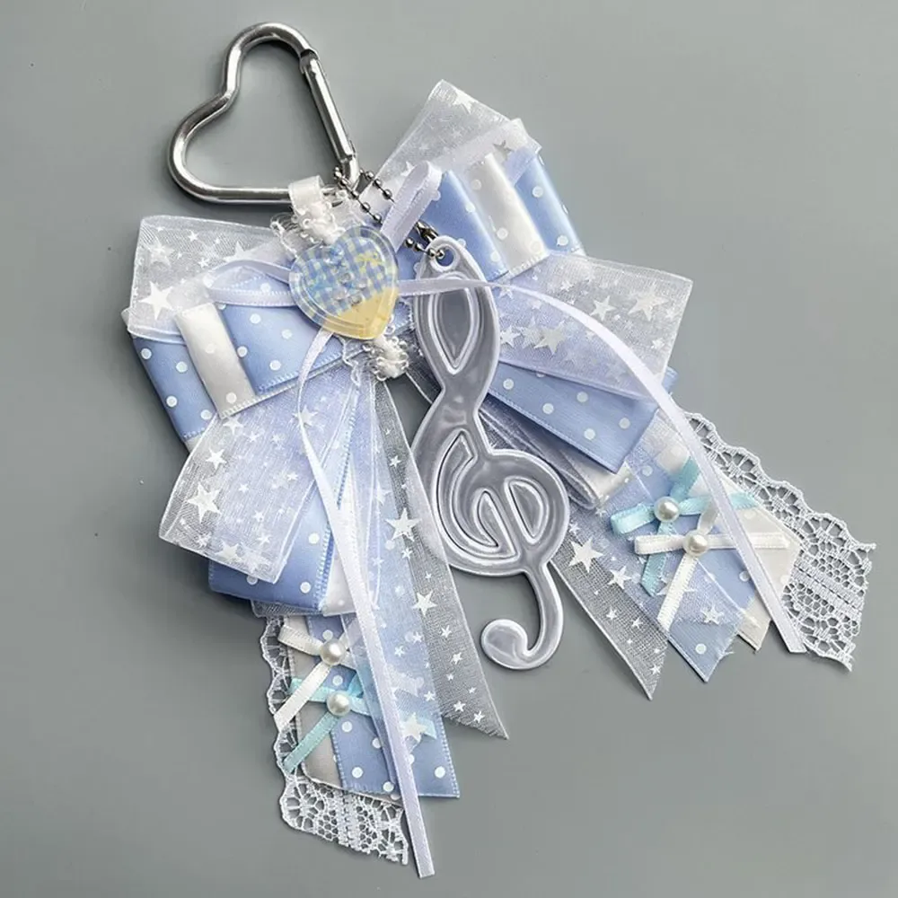 pendentif pour sac ita coréen, dentelle, note de musique, nœud, porte-clés, matériel diy, breloque de sac à dos, pour fans kpop, ornement de sac pain, accessoires de sac