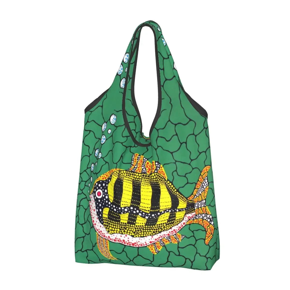 yayoi kusama-sac fourre-tout d'épicerie pour femme, sac à provisions, sacs à provisions, sac à main de grande capacité, initié à l'esthétique mignonne
