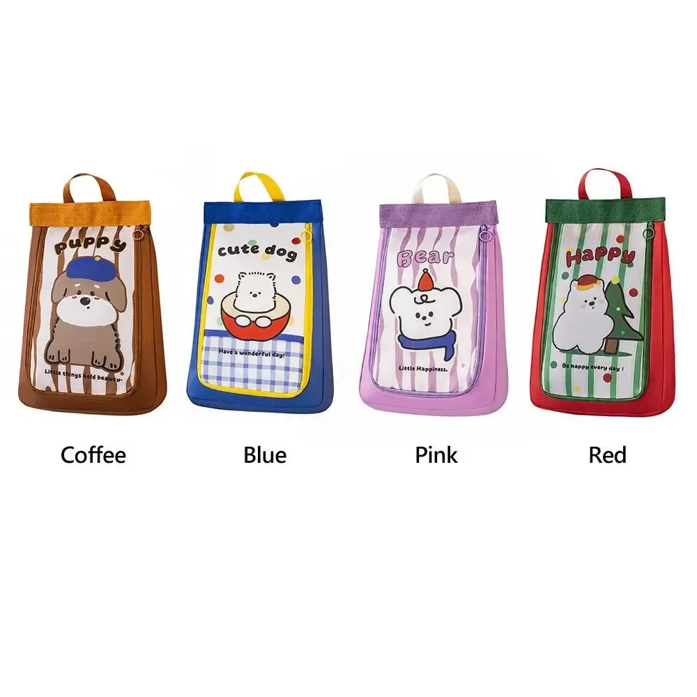 sac à chaussures double couche pratique, motif animal de dessin animé, sac de rangement séparé pour chaussures, sac de voyage étanche portable, protection des chaussures