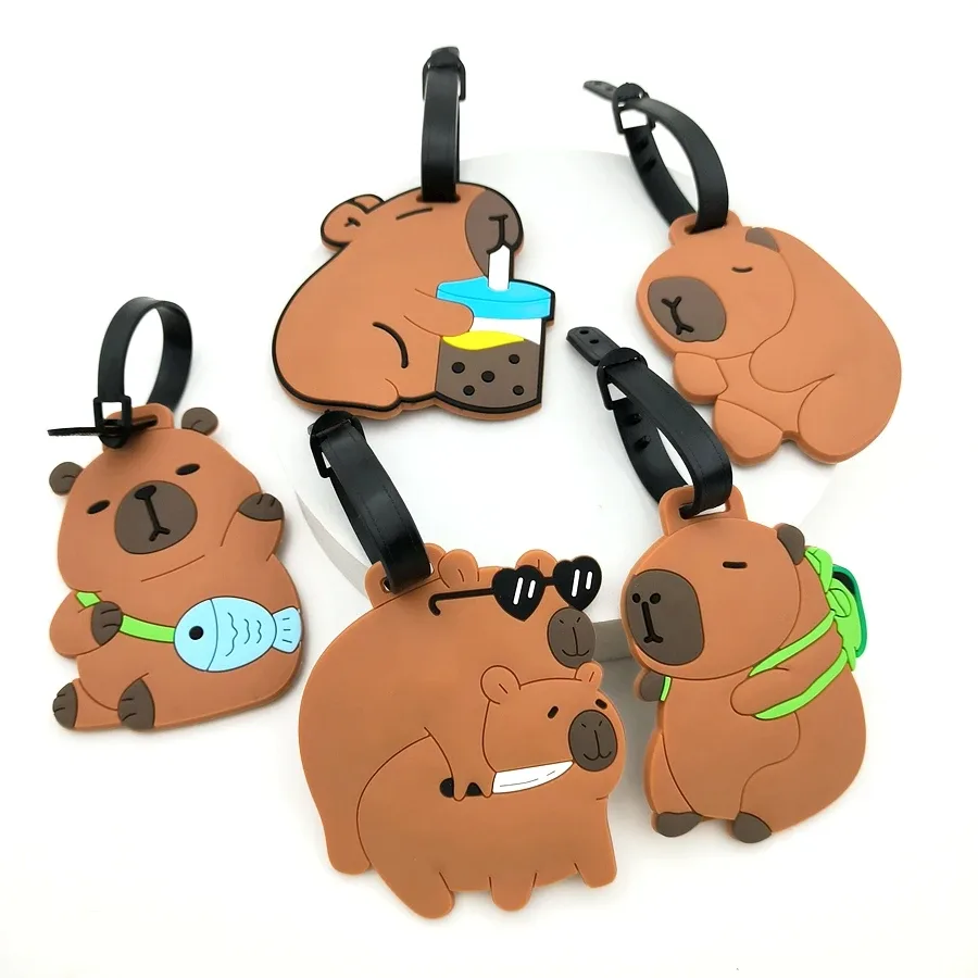 Étiquette Bagage PVC Imprimés Animaux Ours Accessoires Voyage Couleur Variée Identité Valise Nom Adresse