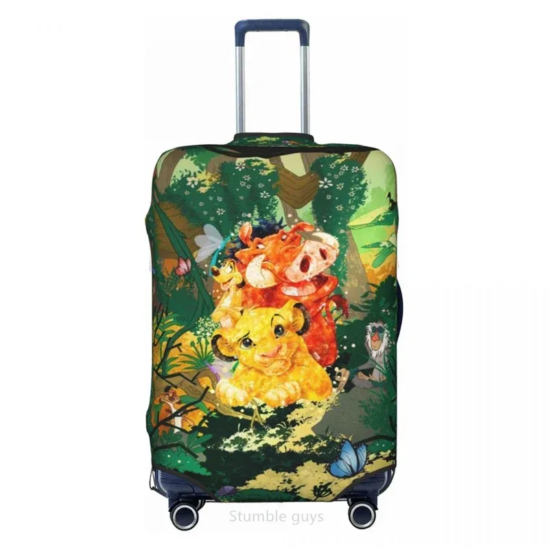 housse de bagage de voyage universelle, motif lionkings, haute élasticité, 18-32 pouces, anti-poussière, anti-rayures, lavable, protection pour valise
