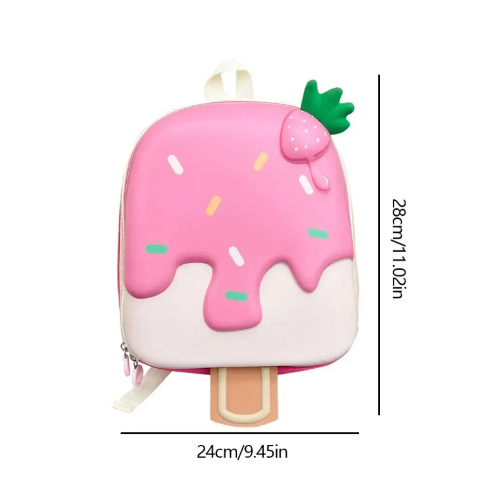sac à dos mignon de haute qualité en forme de crème glacée, grande capacité, sac à dessert léger et portable pour enfants