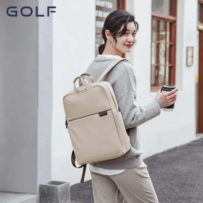 golf-sac à dos étanche en nylon pour ordinateur portable, sac à dos élégant pour femme, sac à dos mince pour ordinateur portable, sac de voyage d'affaires pour femme, 13 pouces, 15 pouces, 6 pouces, 17 pouces