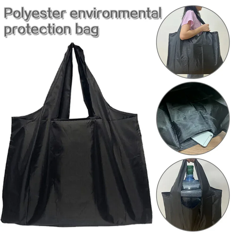 sacs à main pliables réutilisables de grande capacité, sac à provisions, fourre-tout lavable en poudre, sac fourre-tout de voyage pour la mode, initié